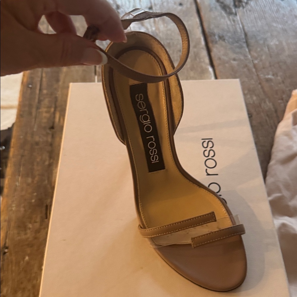 Sergio Rossi Beige Strappy Sandals